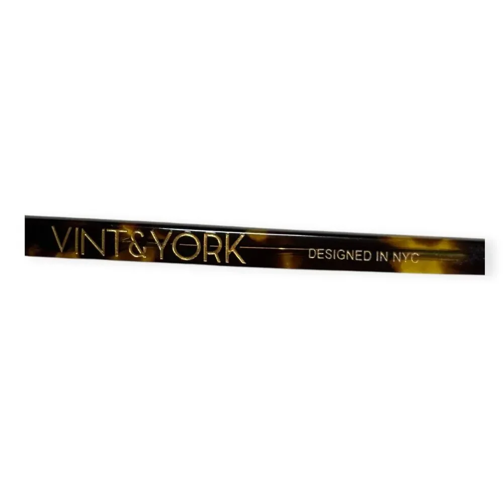 Vint & York Clarence Eyeglasses Tortoise Shell Eyeglasses Full Rim 145mm w/ Case